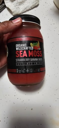 Customer photo review of Strawberry Banana Oasis Sea Moss Gel