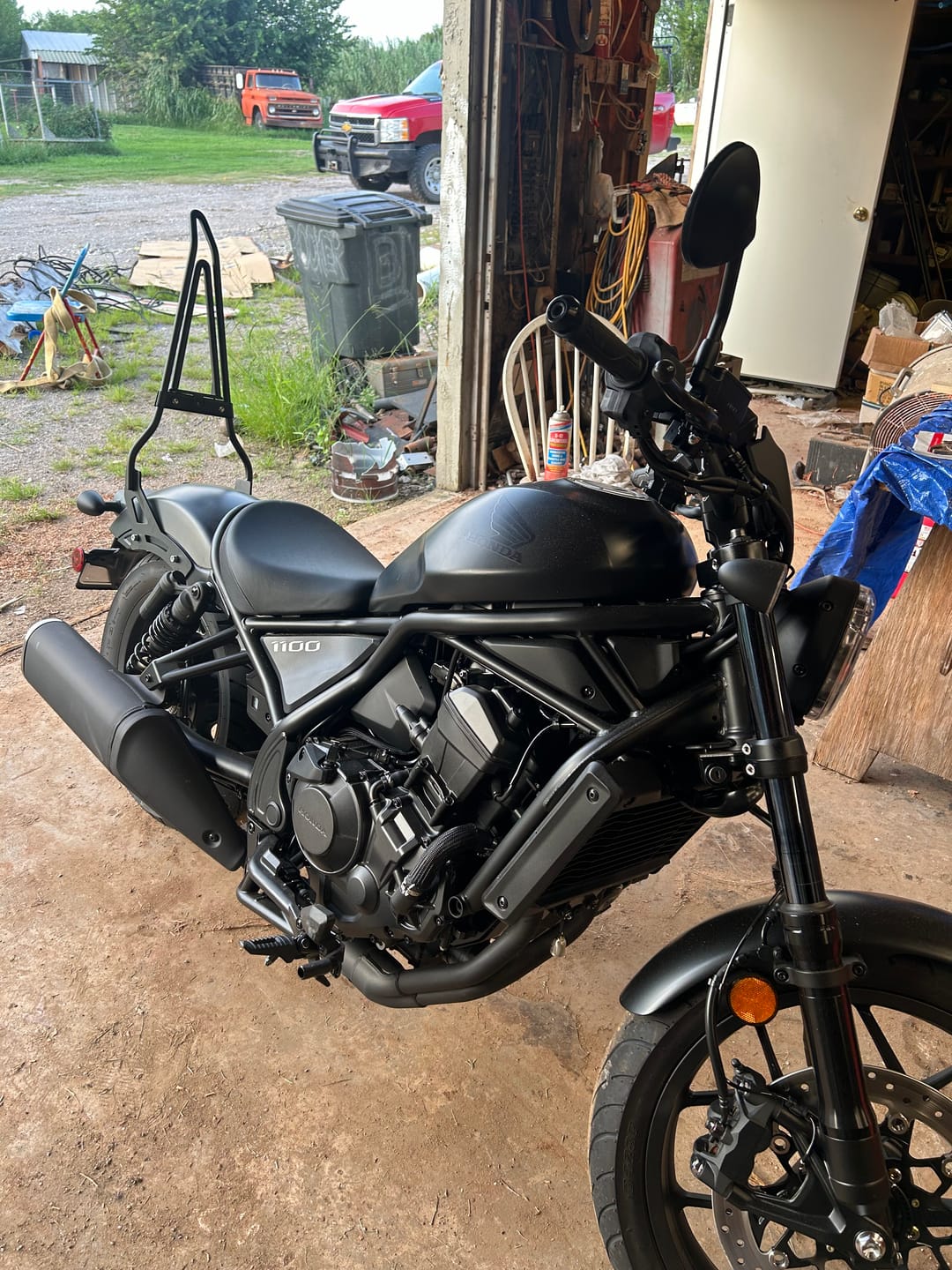 Customer photo review of Iron Born Blade 25" Sissy Bar with Foldable Luggage Rack for Honda Rebel 1100 CMX1100 Matte Black