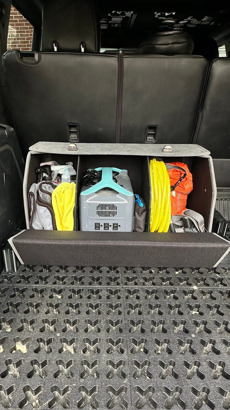 Customer photo review of Kustom Interior™ Suede Weave Trunk Organizer