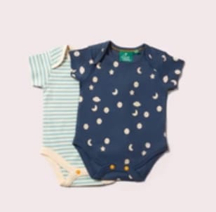 Customer photo review of Full Moon Organic Baby Bodysuit Set 2 Pack