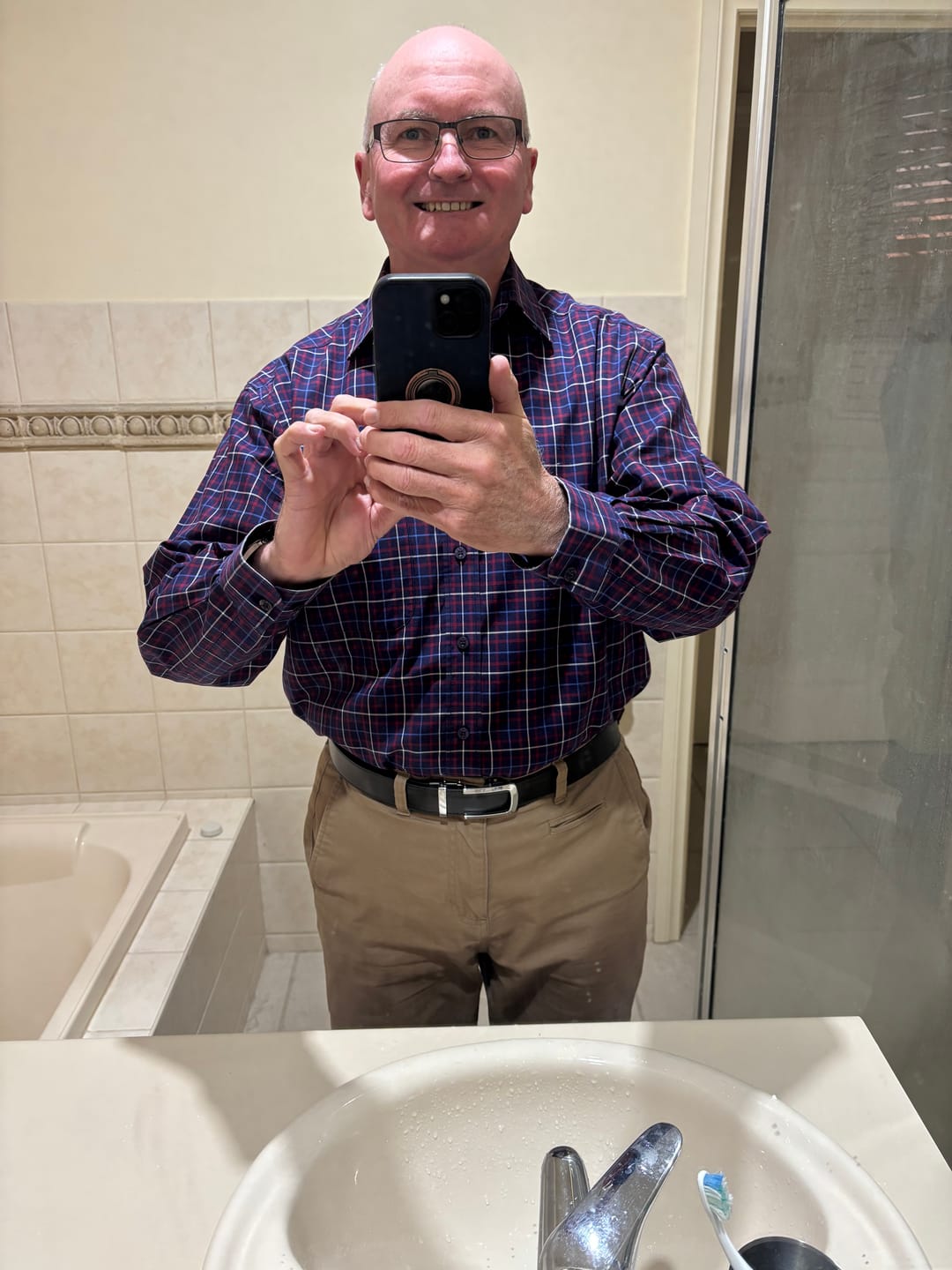 Customer photo review of Silver | Genuine Leather Belt