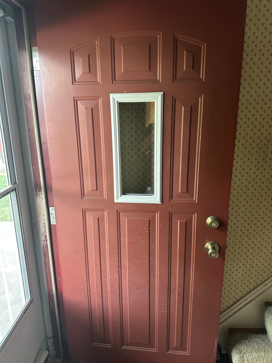 Customer photo review of Clear 1 Lite Glass and Frame Kit (9 Panel Lite 9.5" x 20.5" Frame Size)