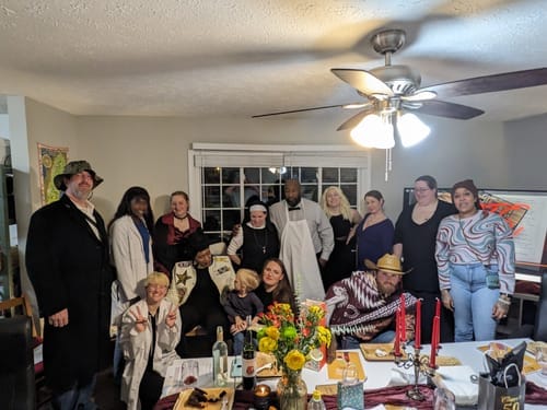 Customer photo review of Replay-able Wine Tasting Murder Mystery Dinner Party Game for Up to 20 Adults – Host Your Own Wine-Themed Game Night – Physical Kit