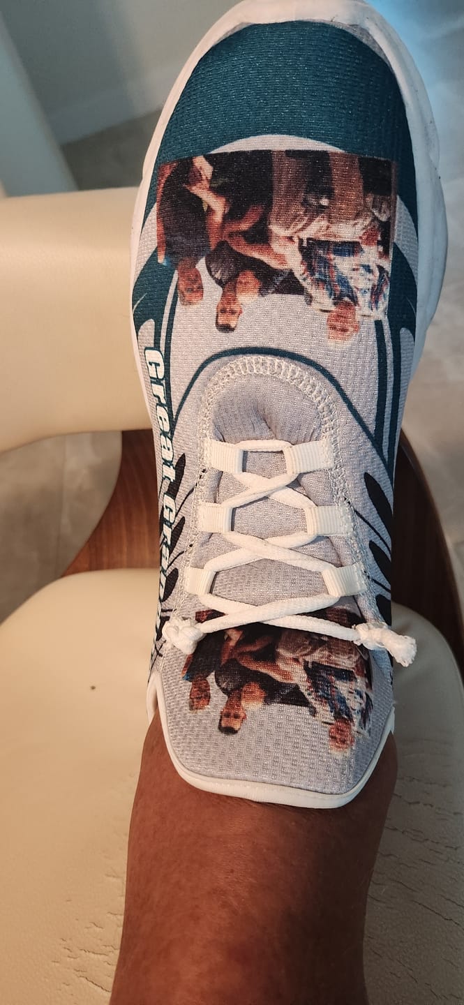 Customer photo review of Business gifts ideas, complimentary gifts for customers Personalized Big Skull Sneakers, Deadly Gothic Shoes, Witchy Shoes, Halloween Shoes,MS-20230906