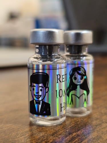 Customer photo review of Thermal Transfer Label Printer Labels for M2