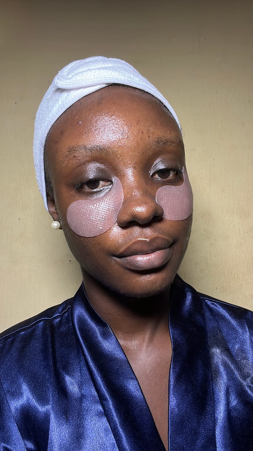 Customer photo review of PDRN retinal eye patch Glow jelly