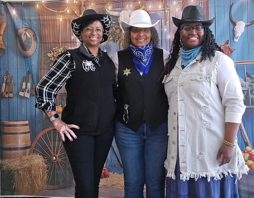Customer photo review of Replay-able Cowboy Wild West Murder Mystery Dinner Game for Up to 20 Adults - Host Your Own Dinner Party Game Night - Cowboy & Wild West Theme - Cowboy Fancy Dress Dinner PartyV2