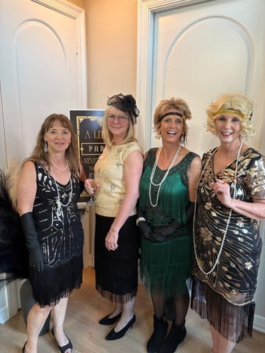 Customer photo review of Replay-able 1920s Murder Mystery Dinner Party Game for Up to 20 Adults - Host Your Own Dinner Party Game Night - 1920s Speakeasy Gatsby Theme - 1920s Fancy Dress Dinner Party(V2)