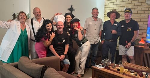 Customer photo review of Replay-able Wine Tasting Murder Mystery Dinner Party Game for Up to 20 Adults – Host Your Own Wine-Themed Game Night – Physical Kit