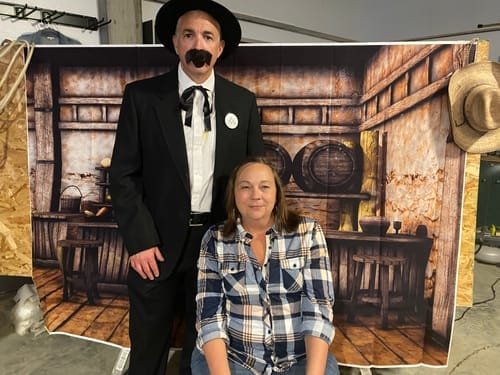 Customer photo review of Replay-able Cowboy Wild West Murder Mystery Dinner Game for Up to 20 Adults - Host Your Own Dinner Party Game Night - Cowboy & Wild West Theme - Cowboy Fancy Dress Dinner PartyV2
