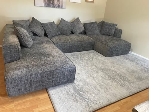 Customer photo review of The Mellow Mat v2® Designer Print | Silver Mist (Soft Touch Sensory Tatami Rug) PR01