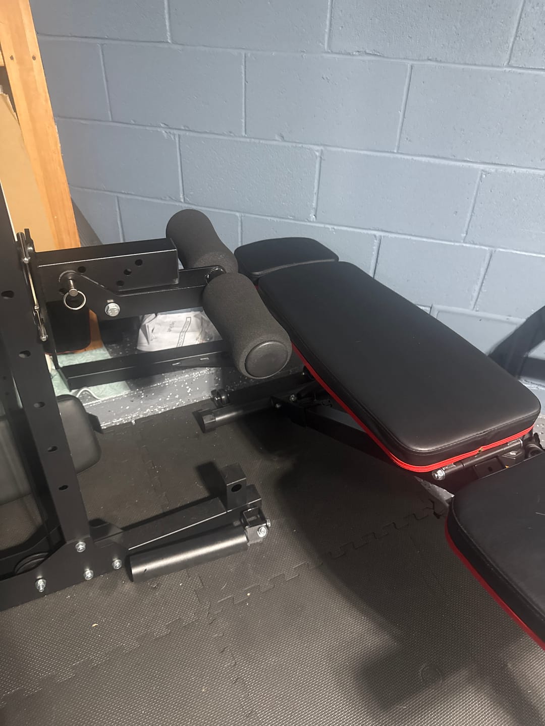 Customer photo review of Rack-Mounted Leg Hold-Down Attachment