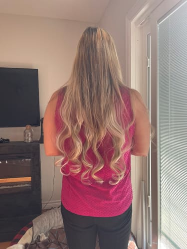 Customer photo review of High Quality Halo Hair Extensions