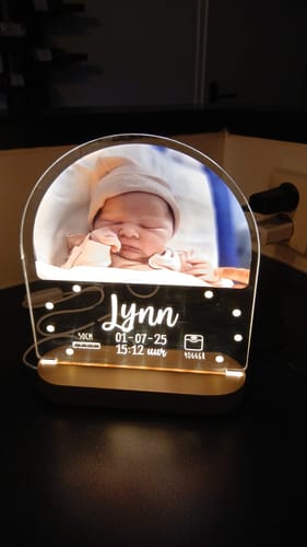 Customer photo review of Geboorte fotolampje