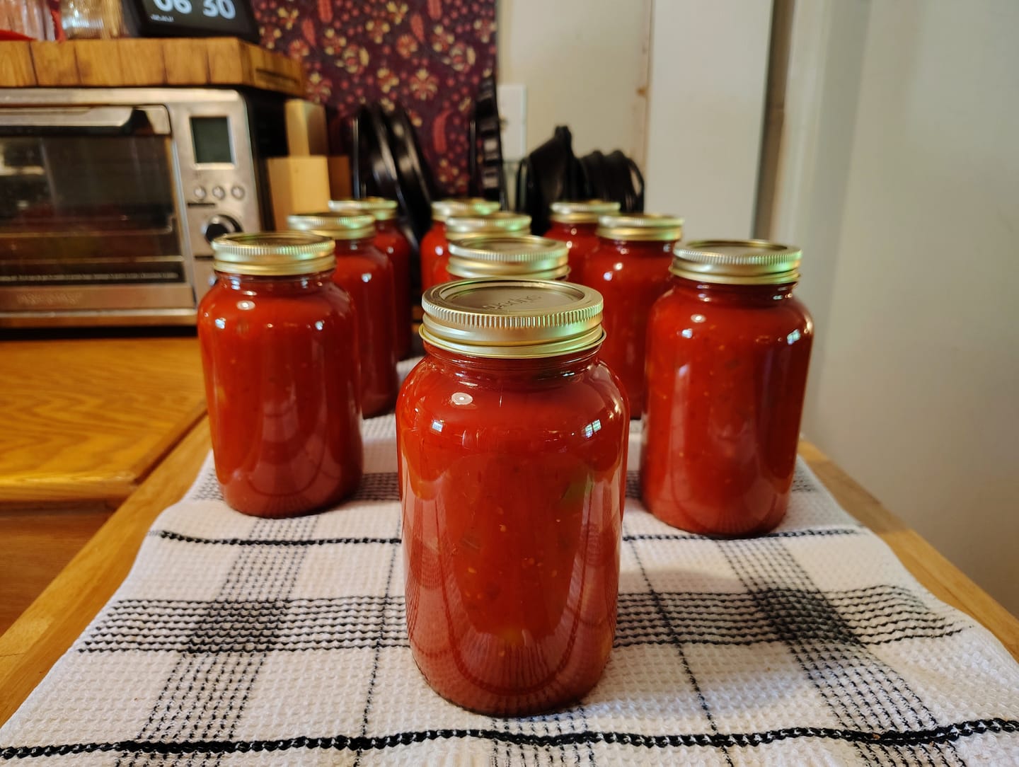 Customer photo review of Regular Mouth Quart Canning Jars - 12 Pack - Includes Lids & Bands