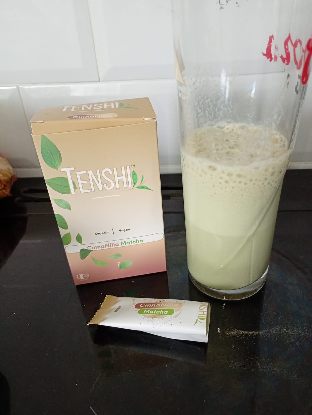 Customer photo review of CinnaNilla™ Matcha Blend Sachet Pack