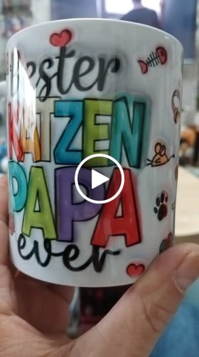 Customer video review of Bester Katzen Papa 3D Optik - Individuelle Tasse