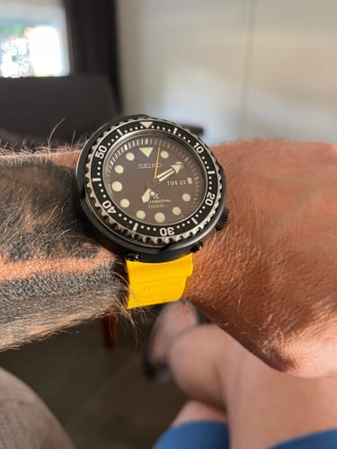 Customer photo review of Divecore - American FKM - HP Professional Diving Watch Strap - Yellow