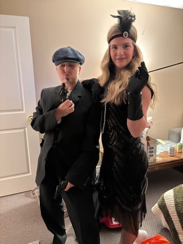 Customer photo review of Replay-able 1920s Murder Mystery Dinner Party Game for Up to 20 Adults - Host Your Own Dinner Party Game Night - 1920s Speakeasy Gatsby Theme - 1920s Fancy Dress Dinner Party(V2)