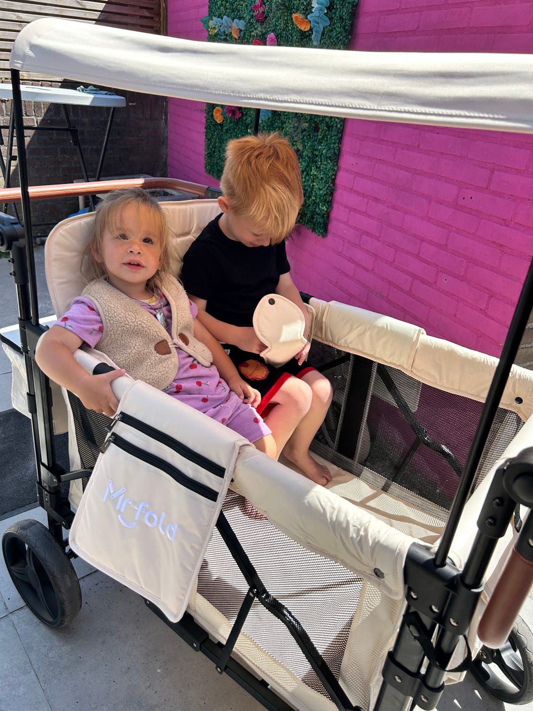 Customer photo review of P-Series Luxe 4-zits kinderkar