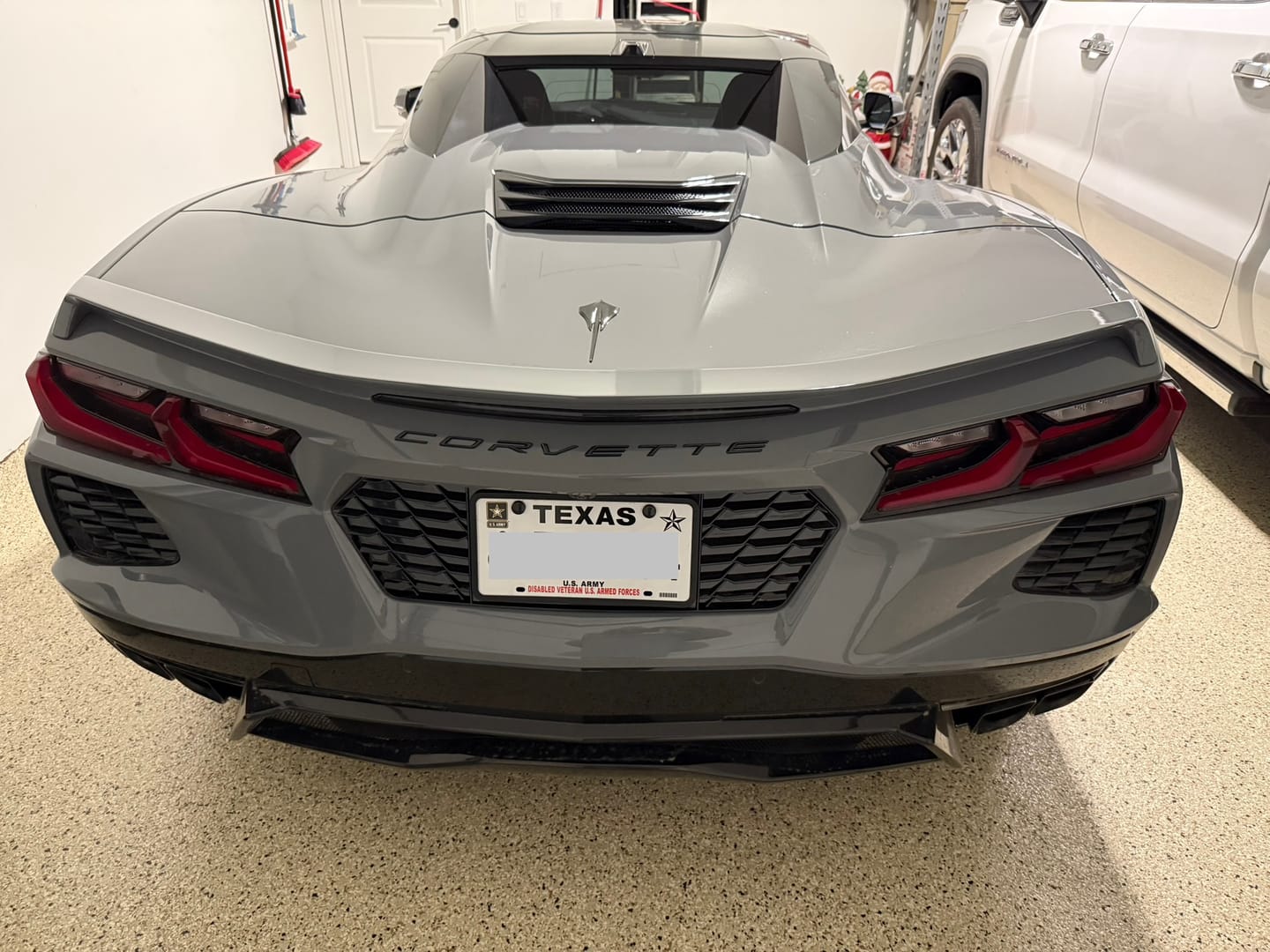 Customer photo review of Chevrolet Corvette C8 License Plate Backing