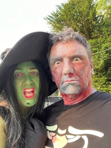 Customer photo review of Replay-able Haunted House Murder Mystery Dinner Party Game for Up to 20 Adults - Host A Halloween Dinner Party Game Night – Classic Monsters Fancy Dress Dinner PartyV2