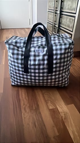 Customer photo review of Bolsa MyBigBag Cuadros Vichy con asas y cremallera negras