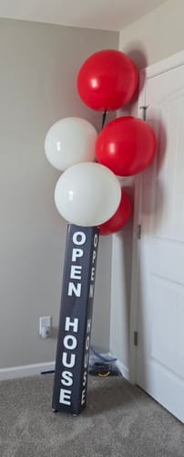 Customer photo review of Pole Cover - Happy Birthday - Candles - Red