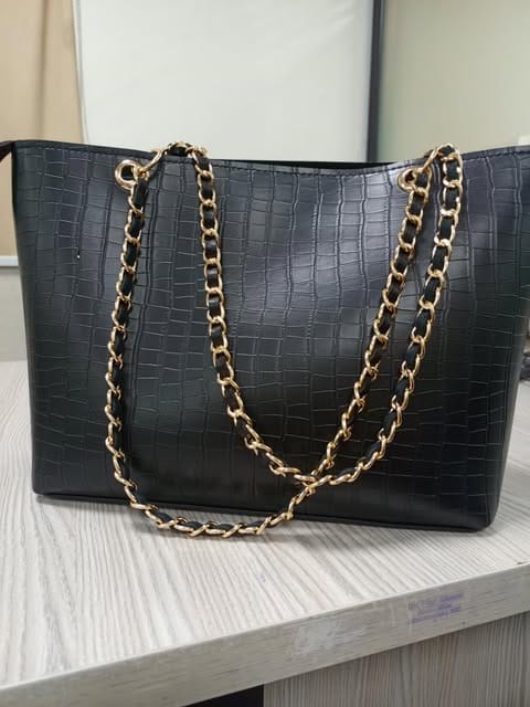 Customer photo review of Black New Wave Tote Bag