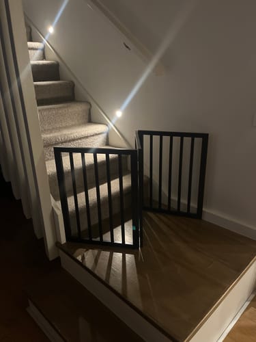 Customer photo review of Pawz Wooden Pet Gate