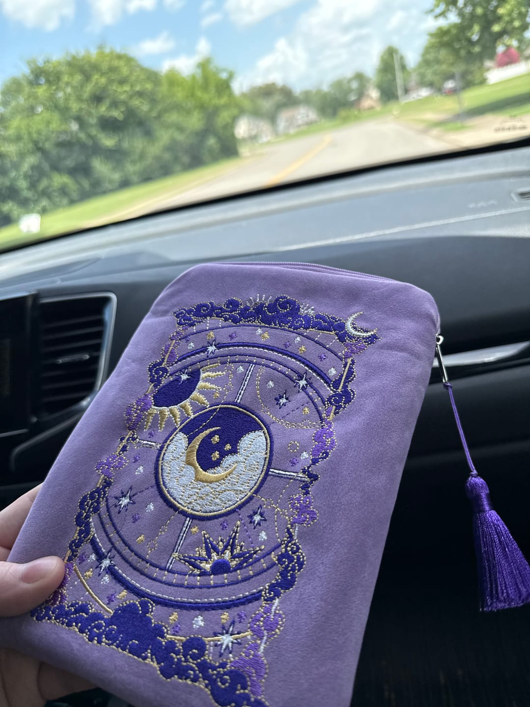 Customer photo review of Otherworldly E-Reader Sleeve - Lilac