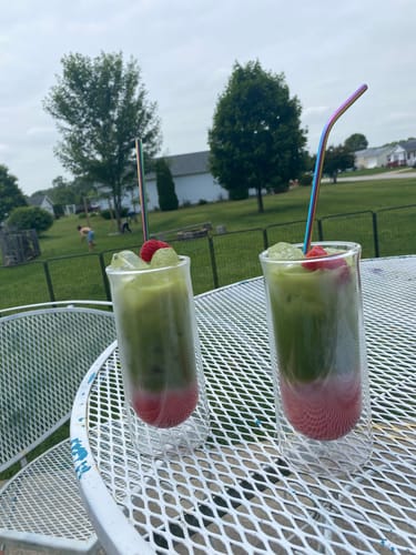 Customer photo review of FLUR Iced Coffee Glasses