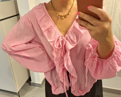 Customer photo review of Selene Binde Bluse - Pink