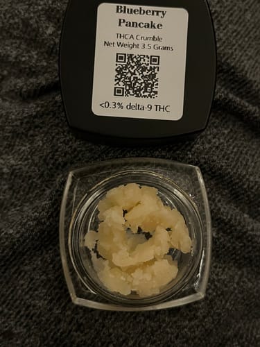 Customer photo review of Blueberry Pancake THCA Crumble