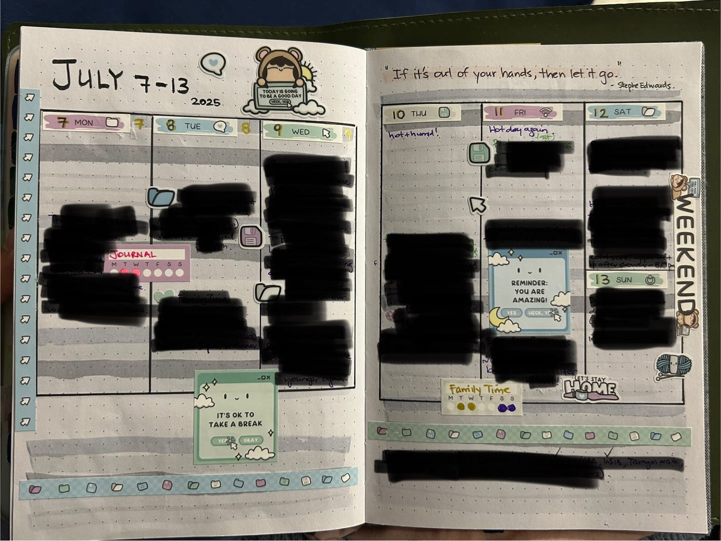 Customer photo review of Knitting Planner Stickers