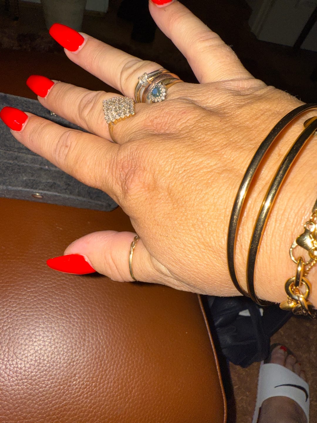 Customer photo review of Classic Chunky Engravable Heart Bracelet