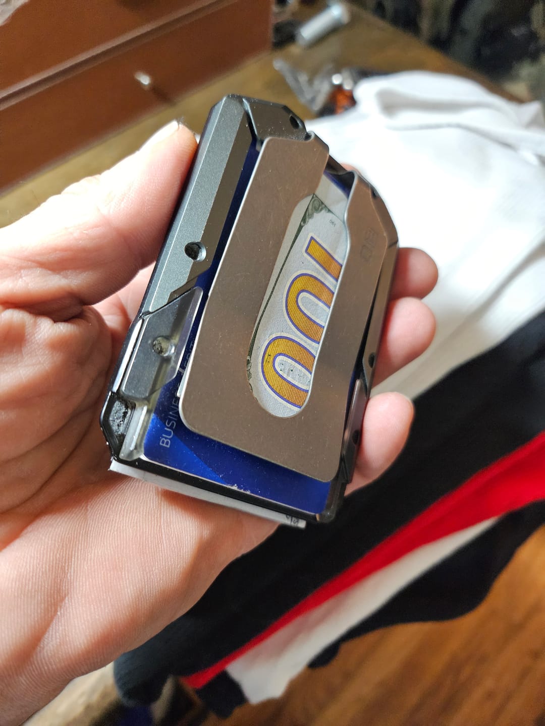 Customer photo review of M4 MAVERICK™ RAIL WALLET with TITANIUM CLIP