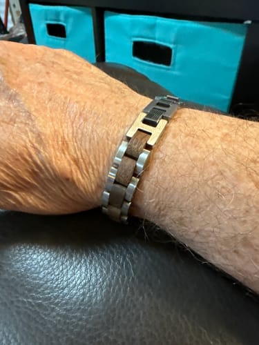 Customer photo review of Bowie Frontiersman Bracelet - Helps Pair Veterans With A Service Dog Or Shelter Dog