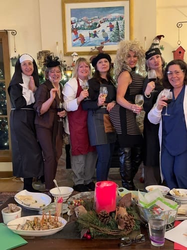 Customer photo review of Replay-able Wine Tasting Murder Mystery Dinner Party Game for Up to 20 Adults – Host Your Own Wine-Themed Game Night – Physical Kit