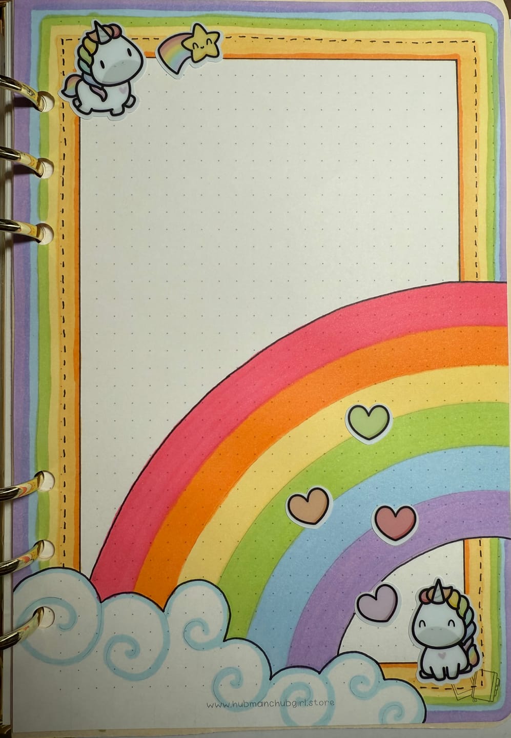 Customer photo review of Rainbow Unicorns 2 Sticker Sheet
