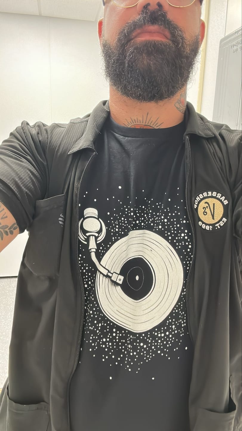Customer photo review of Simple Record T-Shirt