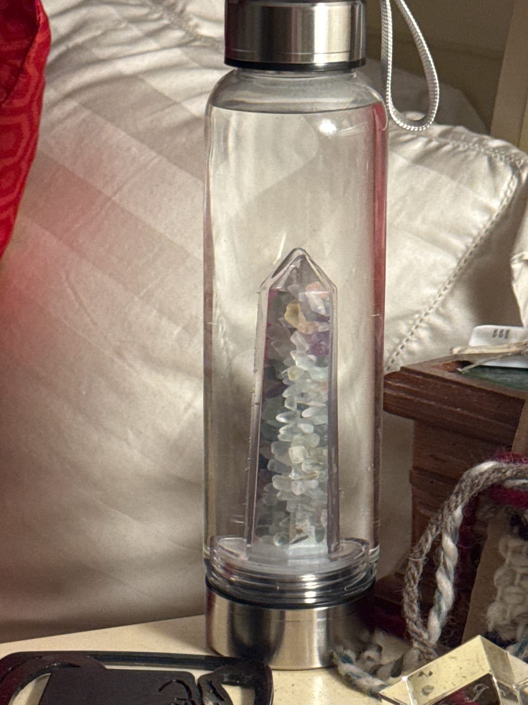Customer photo review of Crystal Elixir Water Bottle