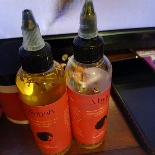 Customer photo review of Herbal Hair Growth Oil 2-in-1 Bundle