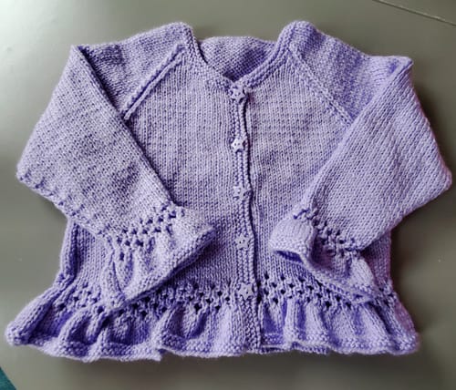 Customer photo review of Sirdar 4886 Jackets in Snuggly Baby Bamboo DK (PDF)