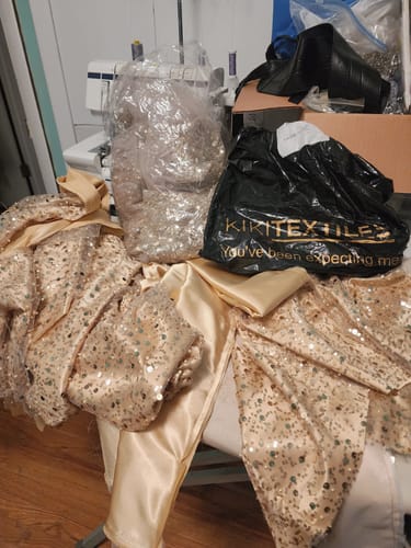 Customer photo review of Silky Stretch Satin