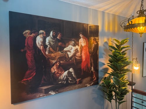 Customer photo review of Last Words of the Emperor Marcus Aurelius 1844 by Eugene Delacroix