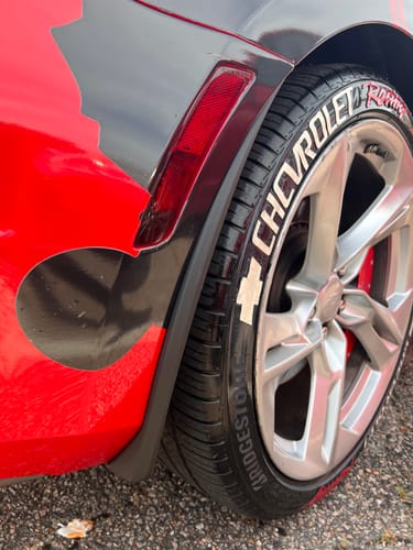 Customer photo review of 6th Gen Camaro Extended Front & Rear Splash Guards