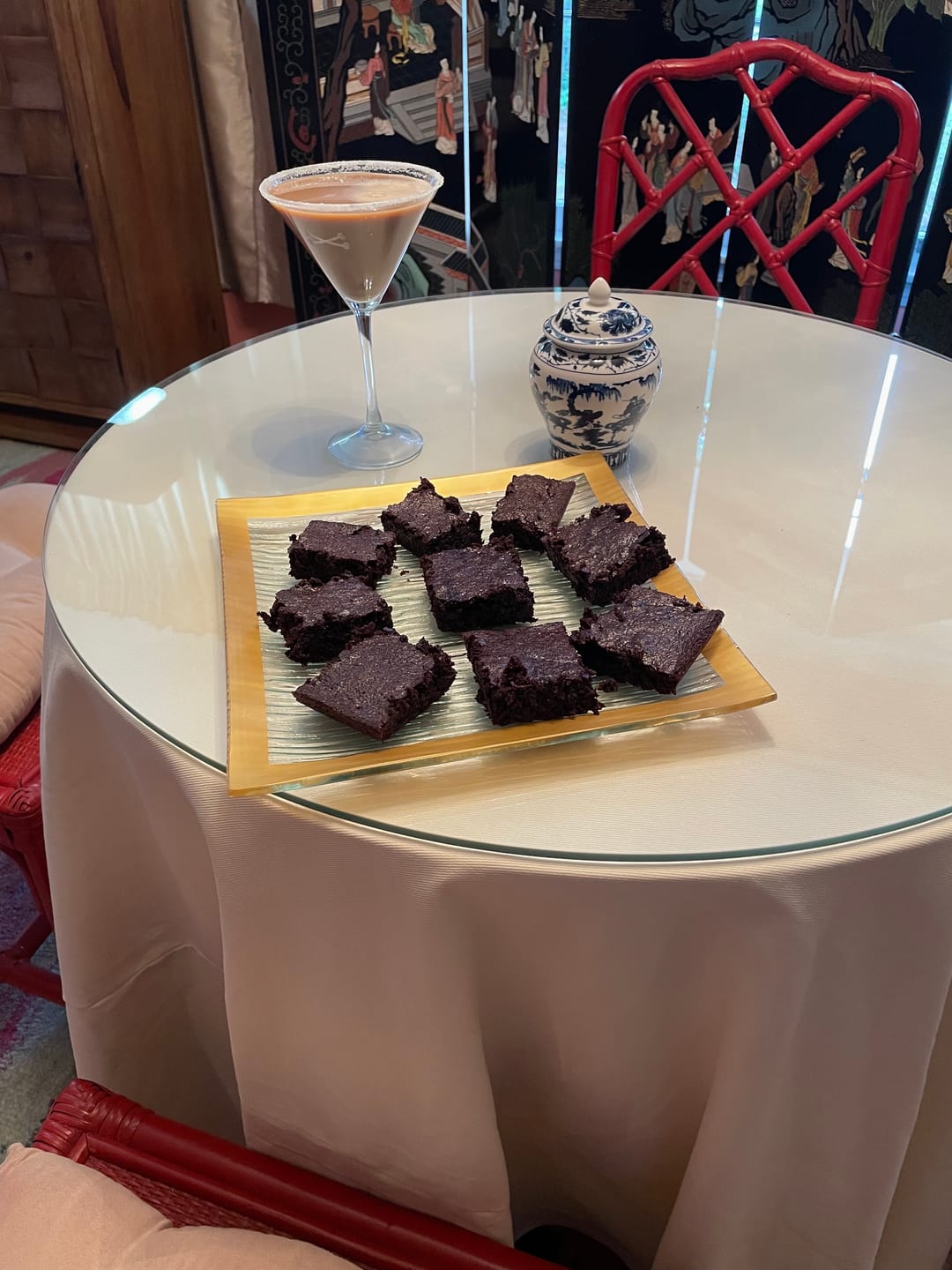 Customer photo review of Cousin T's Gourmet Chocolate Fudge Brownie Mix