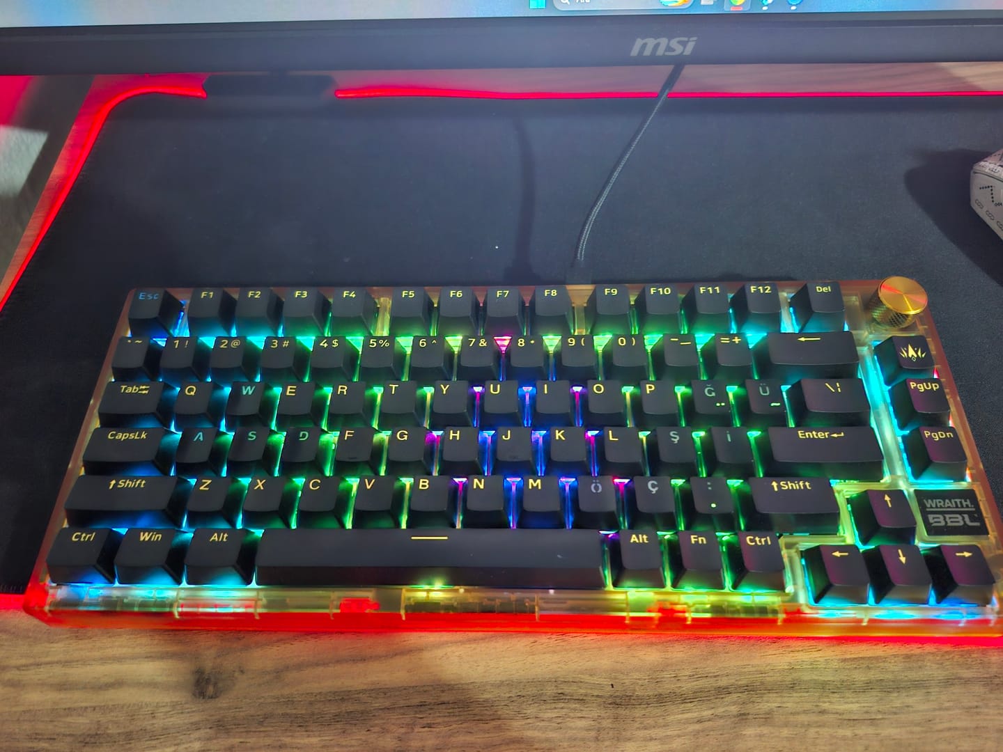 Customer photo review of Wraith W75 V2 [BBL Edition] Klavye (Manyetik Switch / HE)