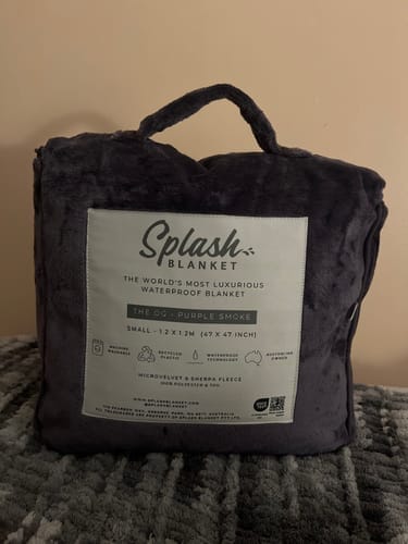 Customer photo review of Waterproof Splash Blanket™ - Purple Smoke The OG